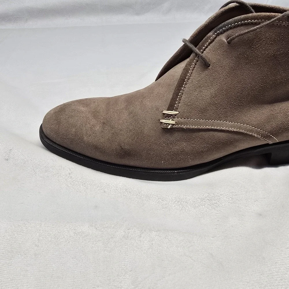 Di Bianco Suede Chukka Boots Men Size 8.5 Made In Italy Brown